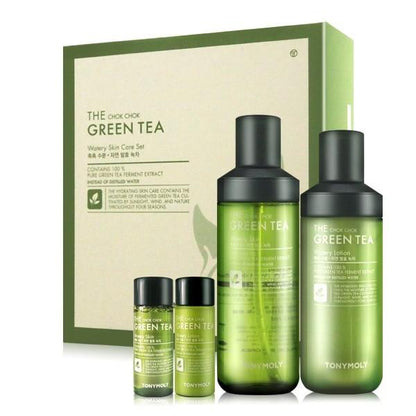 Coffret Soin Visage Thé Vert - Hydratation Intense & Peau Éclatante - Rituel de Corée